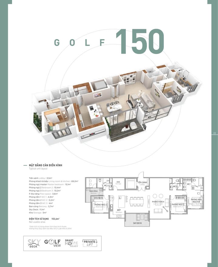 Căn hộ Aquabay Ecopark 153m² 9 tỷ - View Sân Golf Đẳng Cấp!