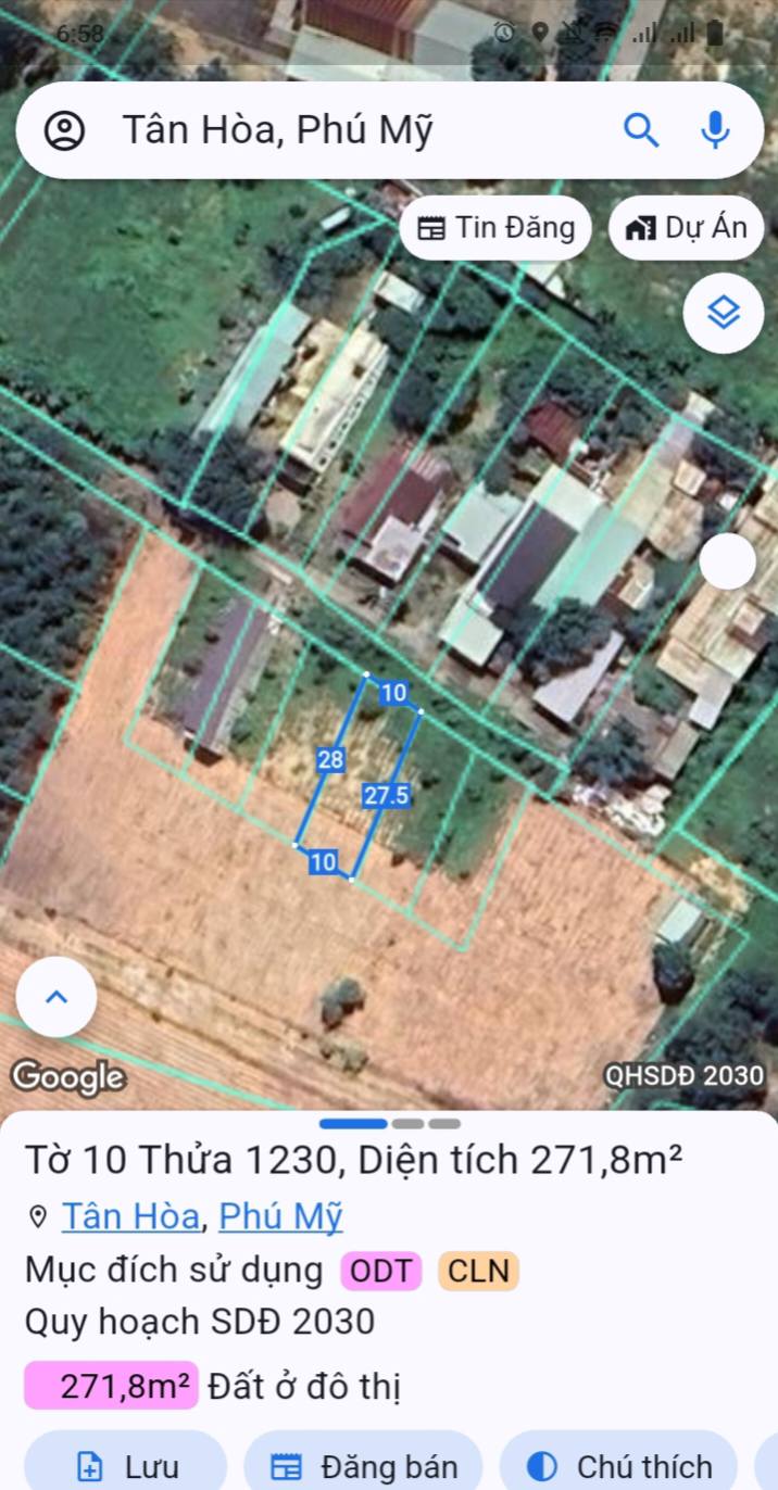 Đất Vàng TP. Phú Mỹ 280m² - Sổ Đỏ Sẵn Sàng - Giá Đầu Tư