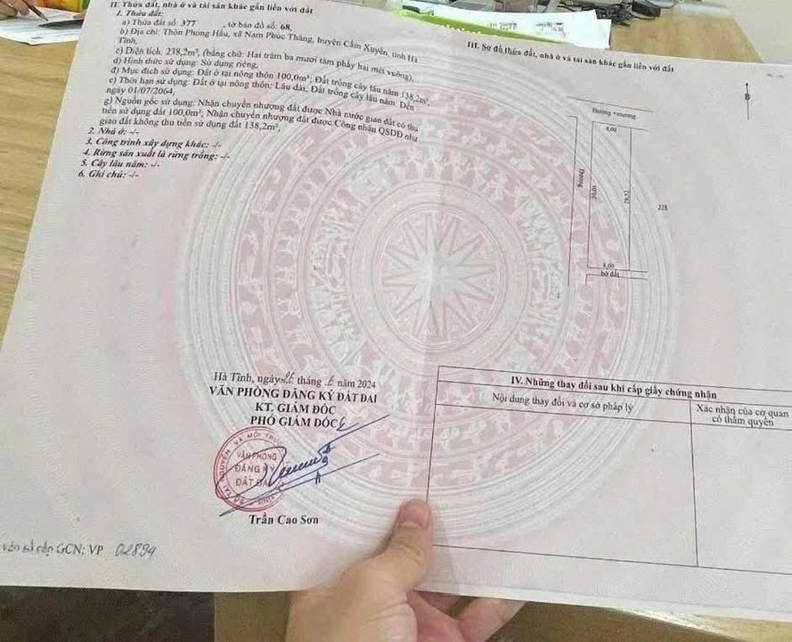 Đất nền Thiên Cầm 240m² – Sổ đỏ chính chủ, tiềm năng tăng giá!