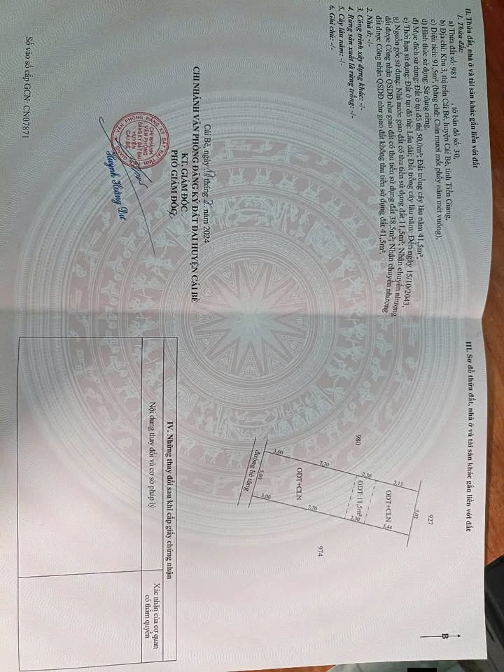 Đất Nền Thị Trấn Cái Bè 90m² - 380 Triệu, 50m² Thổ Cư, Bao Sổ