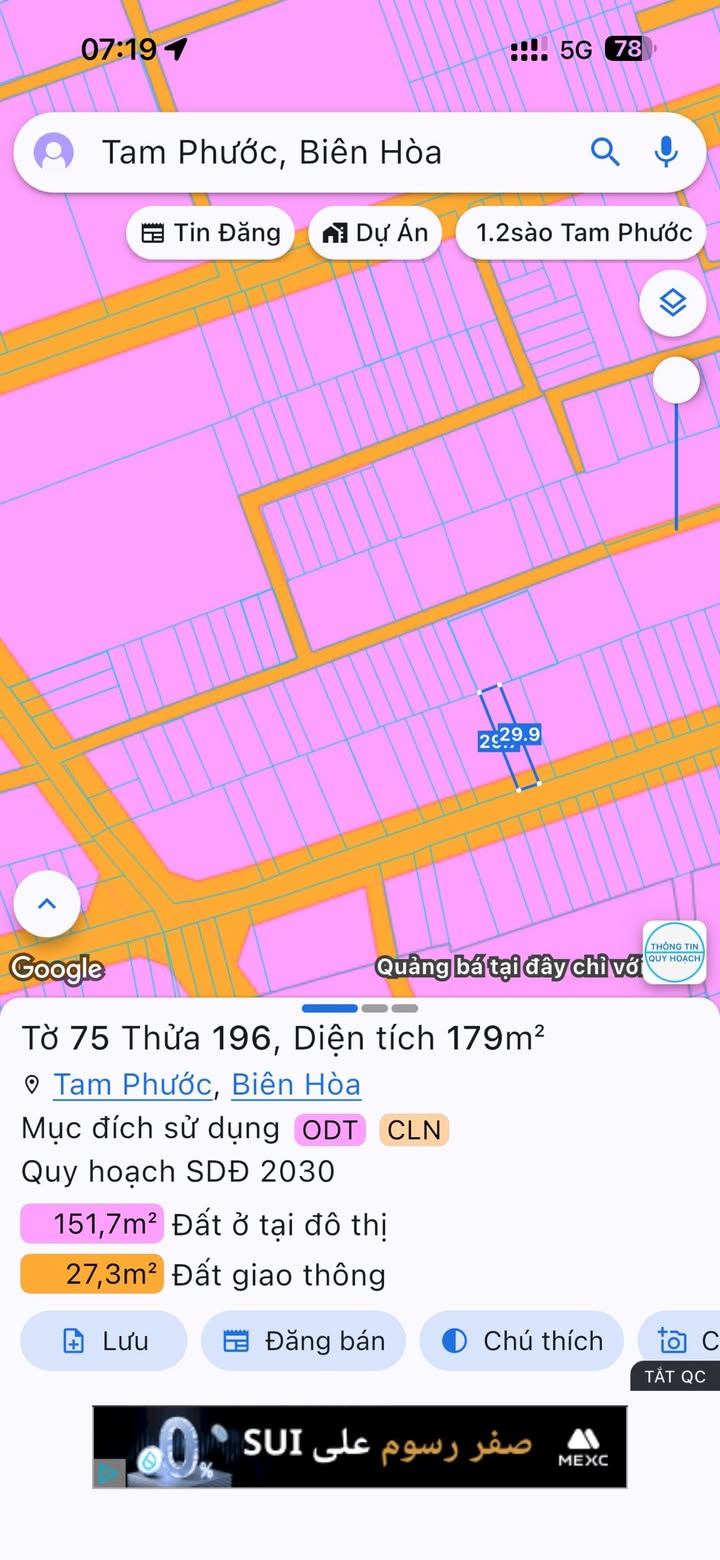 Đất nền Long Bình, Biên Hòa 197m² - Sổ đỏ chính chủ