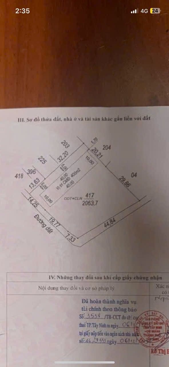 Đất nền Phường Ninh Sơn, Tây Ninh 2063.7m² - Tiềm năng tăng giá!