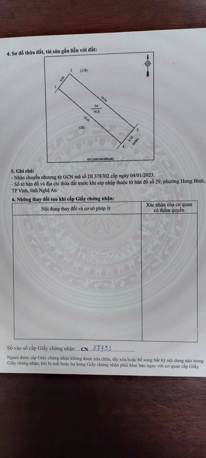 Bán Đất Vàng Hưng Bình 76.8m² - Trung Tâm TP Vinh, Giá 5 Tỷ