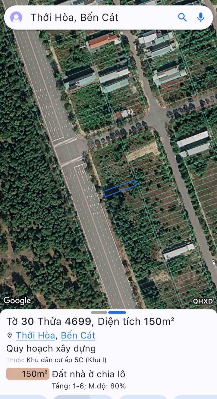 Đất Nền Thới Hòa Bến Cát 150m² Full Thổ Cư - Giá 2.x Tỷ