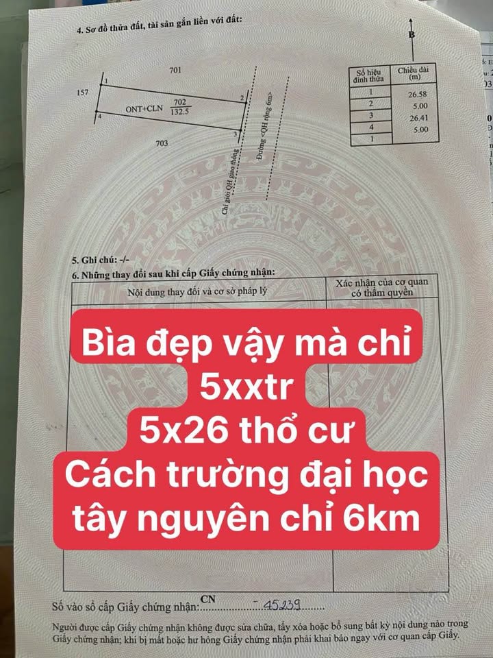 Đất Nền Đạ Huoai 130m² - Sổ Riêng Thổ Cư, Gần Trường Học