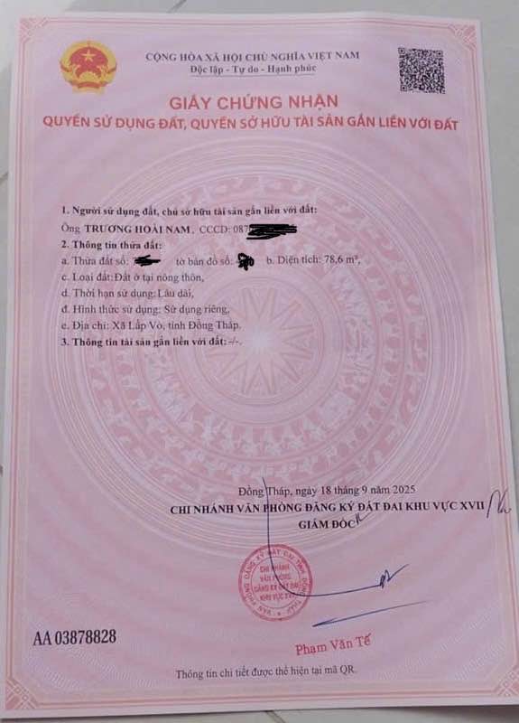 Đất nền Mặt tiền 30/4 Lấp Vò 79m² - Giá F0 680 triệu