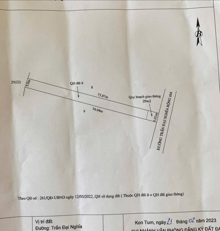 Đất Nền Trần Đại Nghĩa Kon Tum 370m² - Sổ Đỏ Vuông Vắn