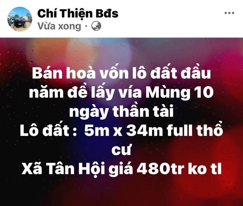 Bán đất Tân Hội, Đức Trọng 170m² full thổ cư - Giá hòa vốn 480 triệu