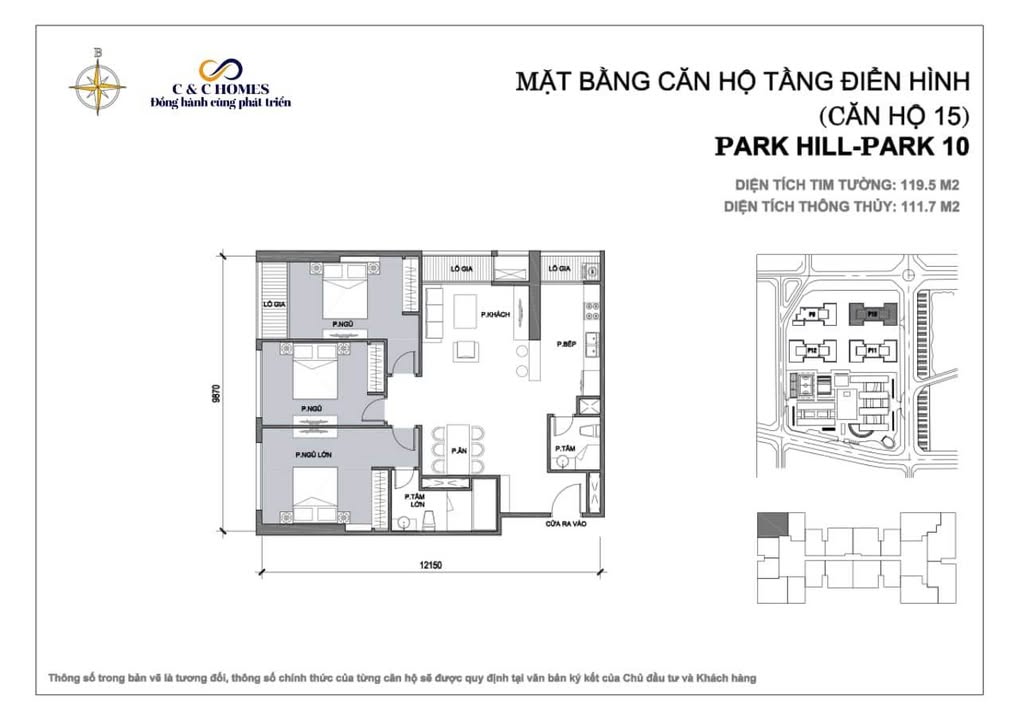 Chung cư Times City 120m² - Căn góc Park 10 view nhạc nước