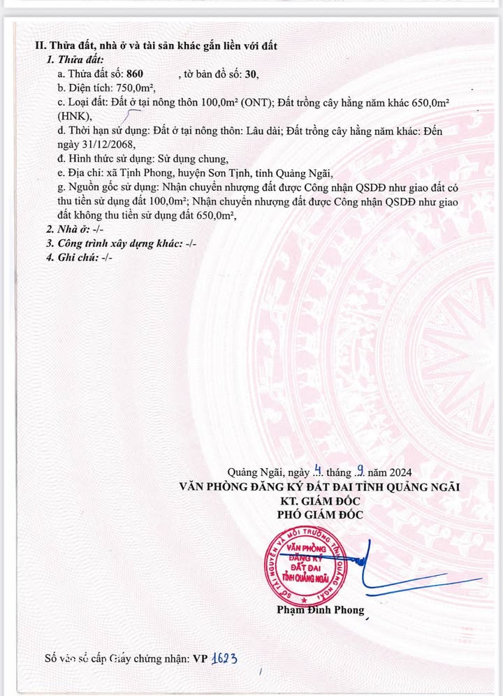 Đất Nền Đường Thạch Bích, Sơn Tịnh 750m² - Đất thổ cư 100%!