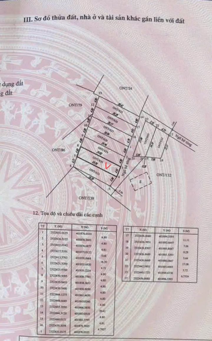 Đất nền Thôn 7 Sông Khoai, Quảng Yên 94.4m² - Đất thổ cư 100%