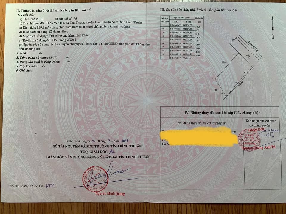 Đất Nền Mặt Tiền DT719, Hàm Thuận Nam - 903m² - Sổ Đỏ Sẵn Sàng