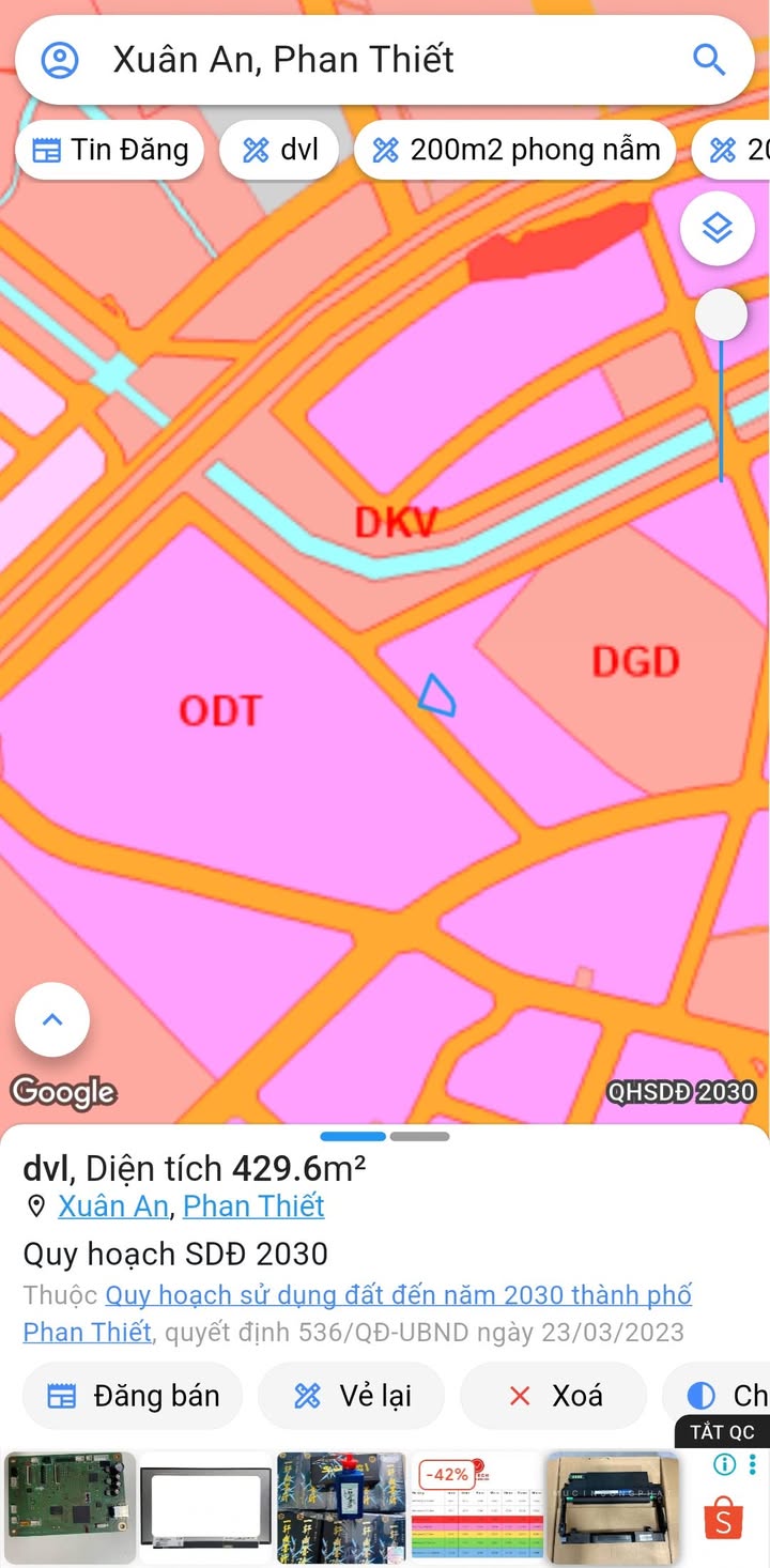 Đất nền 500m² 2 mặt tiền đường Đặng Văn Lãnh, Phan Thiết - Sổ đỏ sẵn sàng