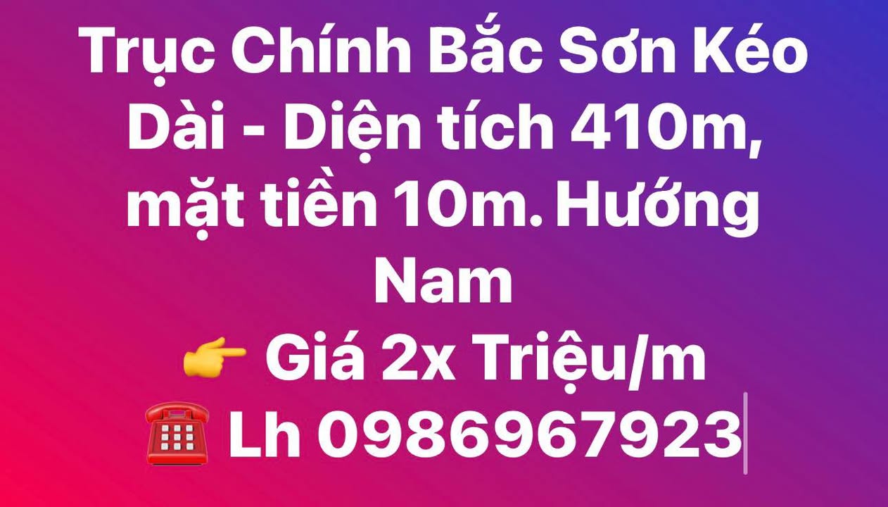 Đất Vàng Trục Chính Bắc Sơn Kéo Dài, Thái Nguyên - 410m² Hướng Nam