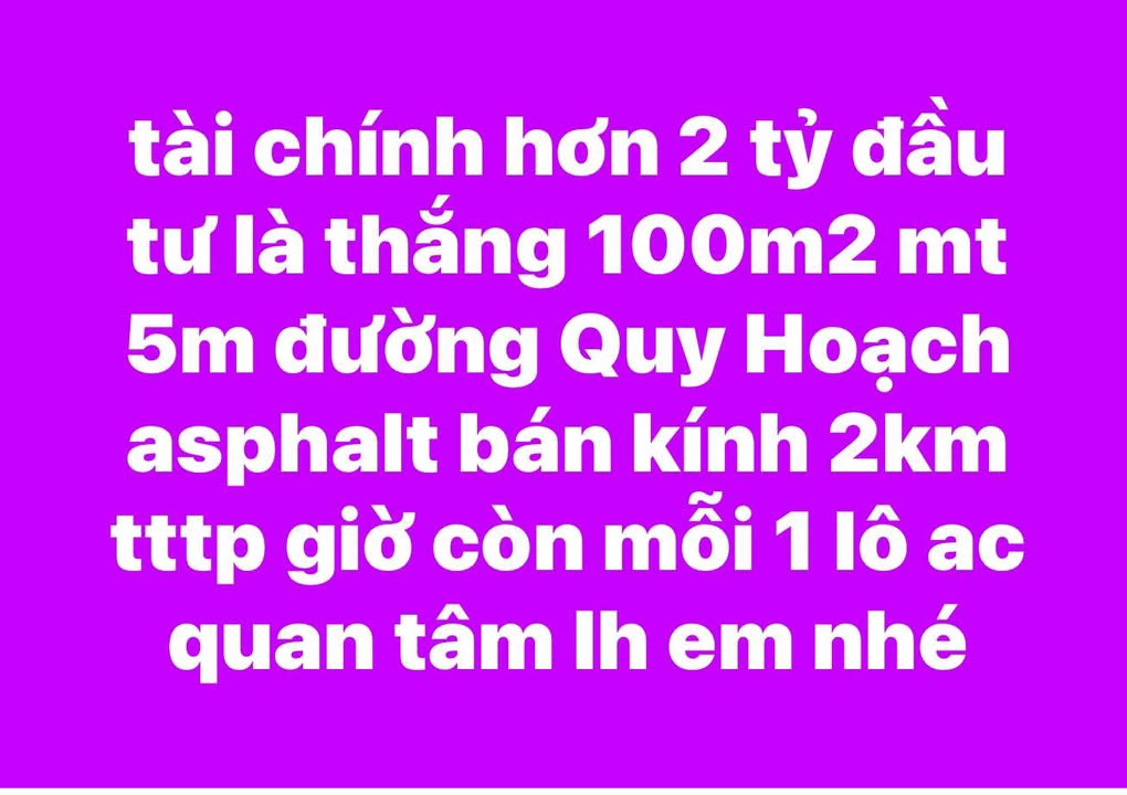 Đất nền Phổ Yên 100m² chỉ hơn 2 tỷ - Xây dựng tự do!