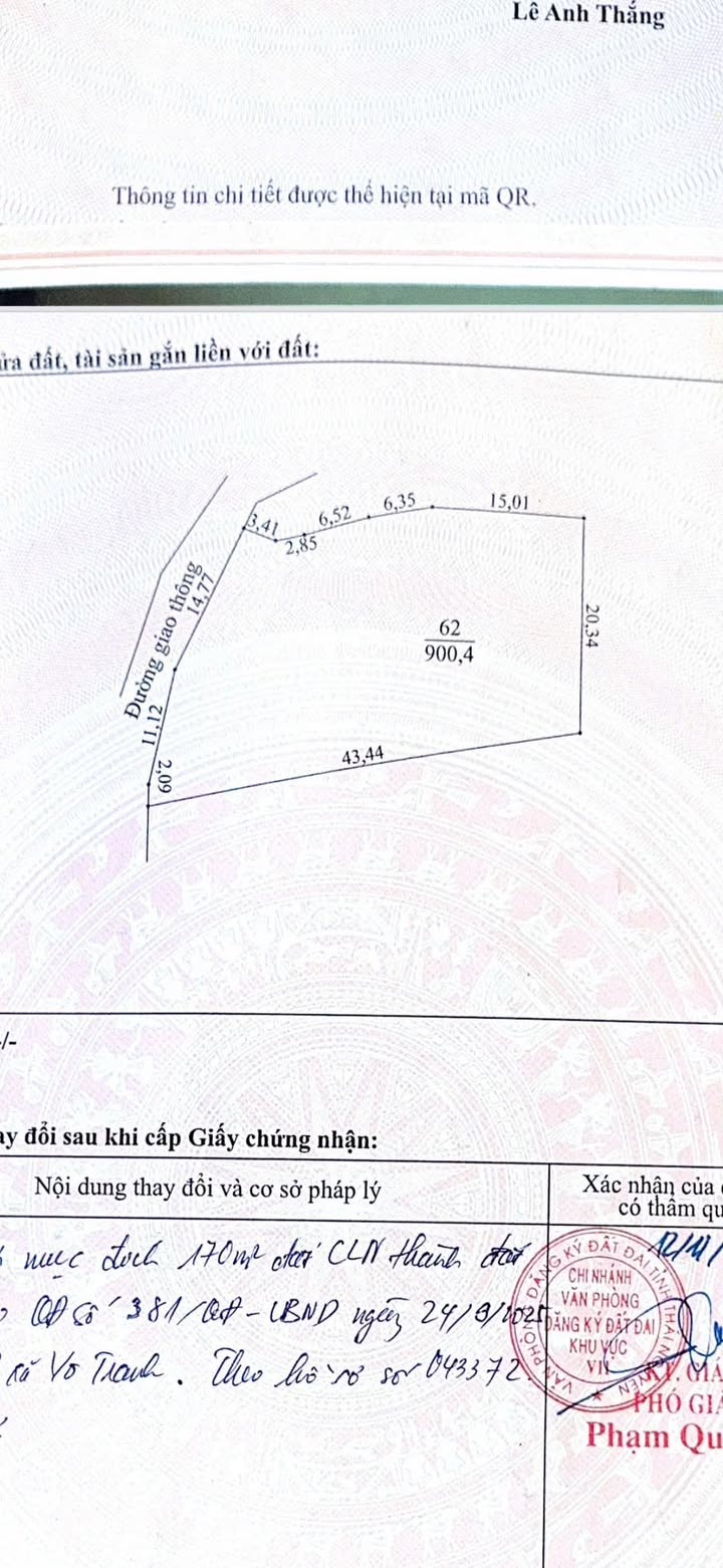 Đất nền Thị trấn Đu, Phú Lương 900m² - Tiềm năng tăng giá vượt trội!
