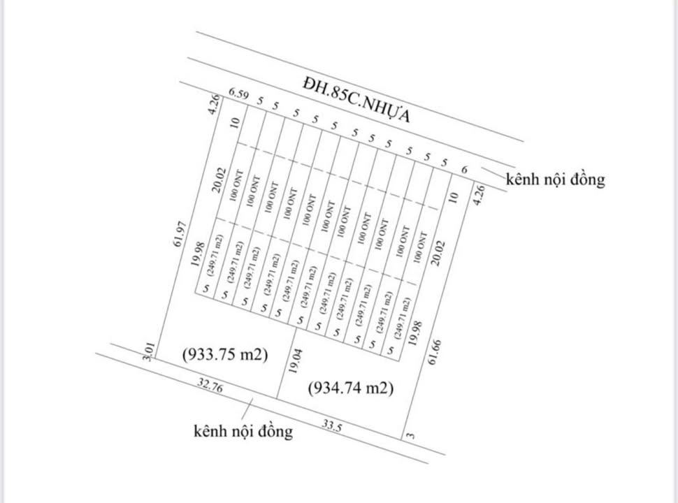 Đất Nền Mặt Tiền Đường DT 225m² Thổ Cư 100m² Tại Tân Thới, Đồng Tháp - Giá 249 Triệu