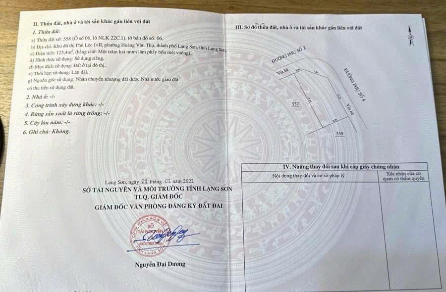 Đất nền Phú Lộc Lạng Sơn 125m² - Đường to ô tô, mặt tiền 27m!