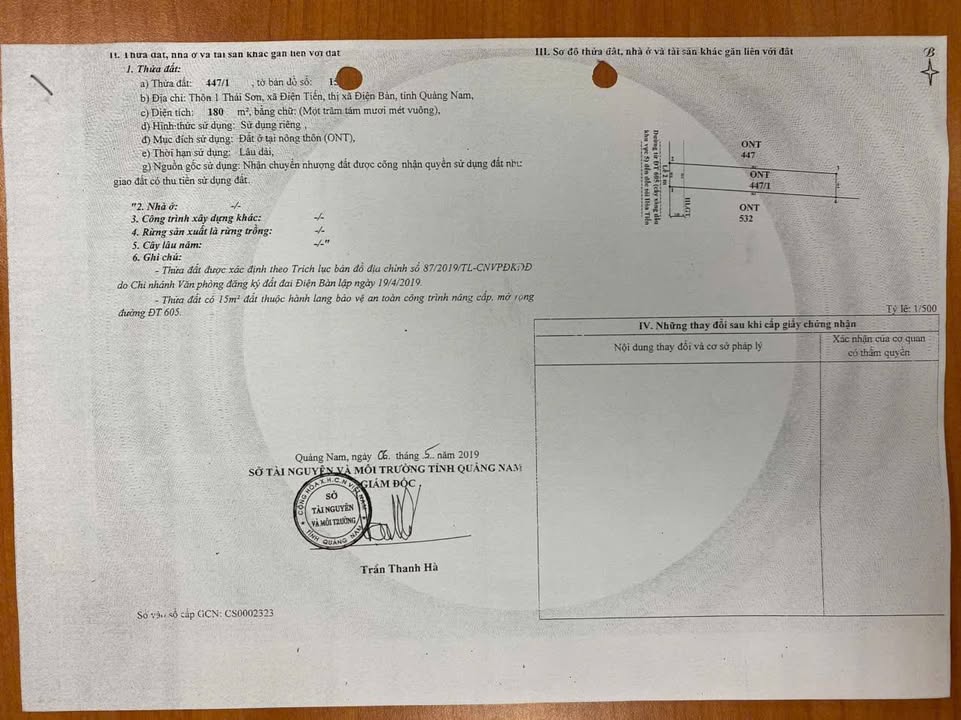 Đất nền Vĩnh Điện, Điện Bàn 180m² - Đường to ô tô, giá chỉ 1.6 tỷ!