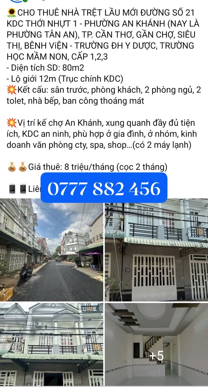 Nhà Thới Thuận Cần Thơ Cho Thuê - Giá Thỏa Thuận