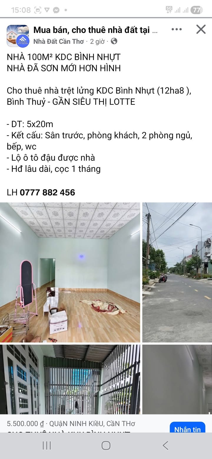 Cho Thuê Nhà KDC Bình Nhựt, Cần Thơ - Sẵn Sàng Dọn Vào Ở Ngay