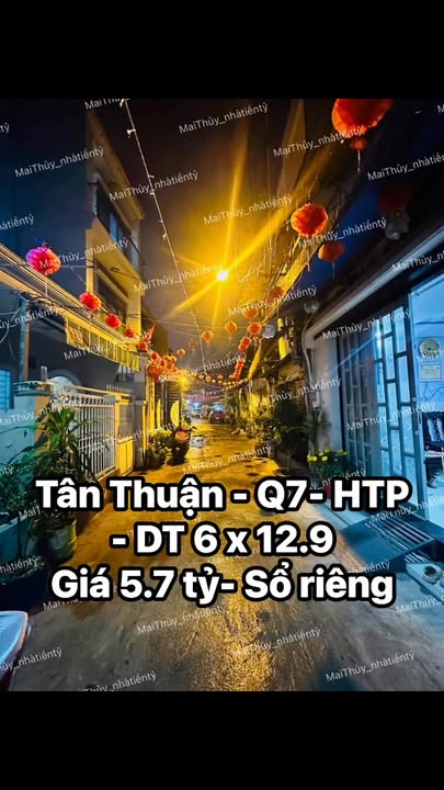 Bán Nhà Trệt Lầu 3PN Đường 6m Quận 7 - 77m² - 5.7 Tỷ