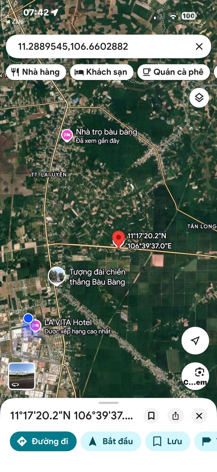 Đất Bàu Bàng 1700m² mặt tiền đường tạo lực - Giá đầu tư tốt