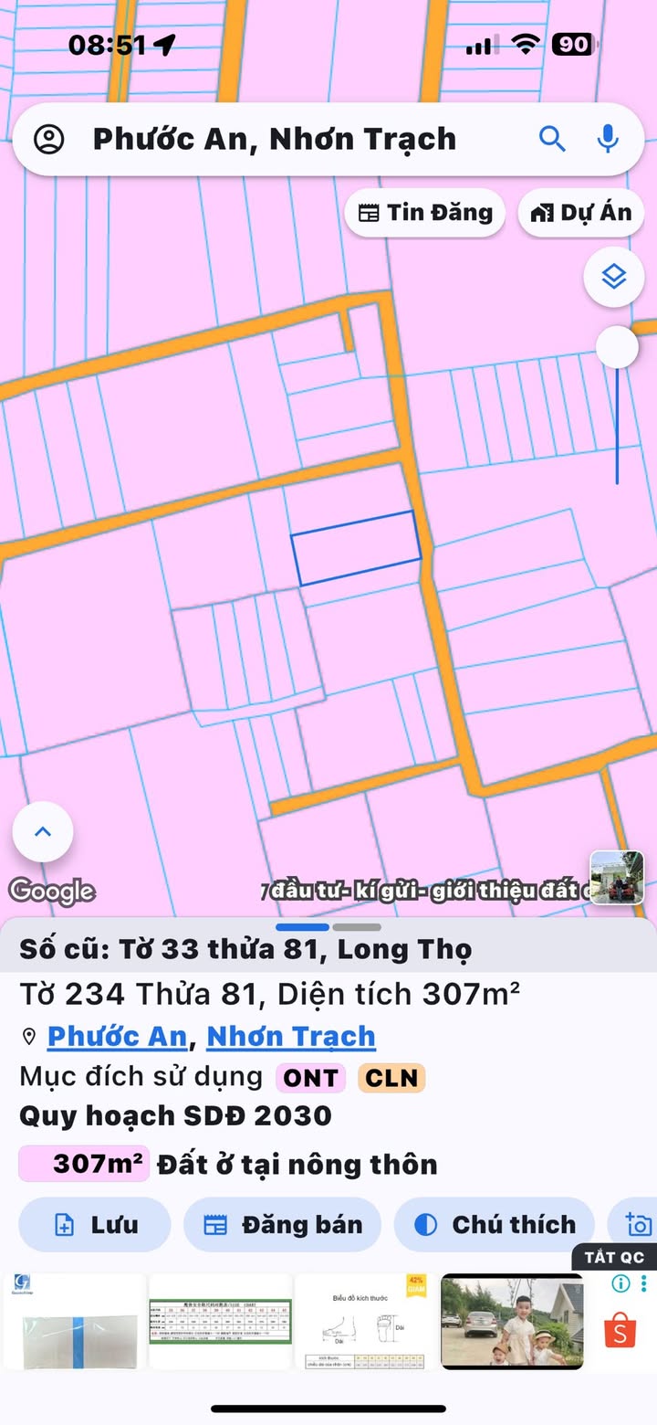 Đất nền Ấp 3 Long Thọ Nhơn Trạch 241m² chỉ 3.2 tỷ - Sổ đỏ chính chủ!