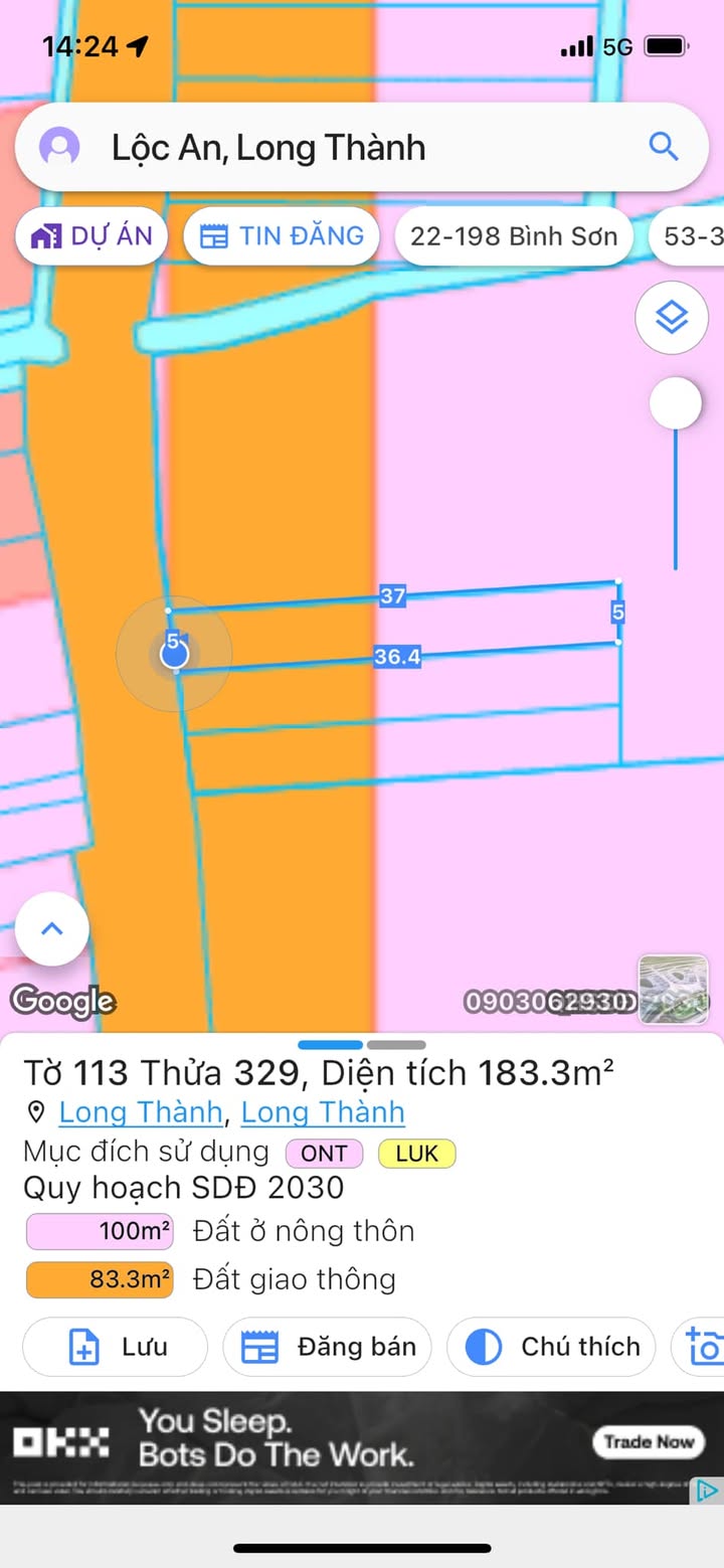 Đất Lộc An Long Thành 183m² Sổ Riêng - Giá Tốt