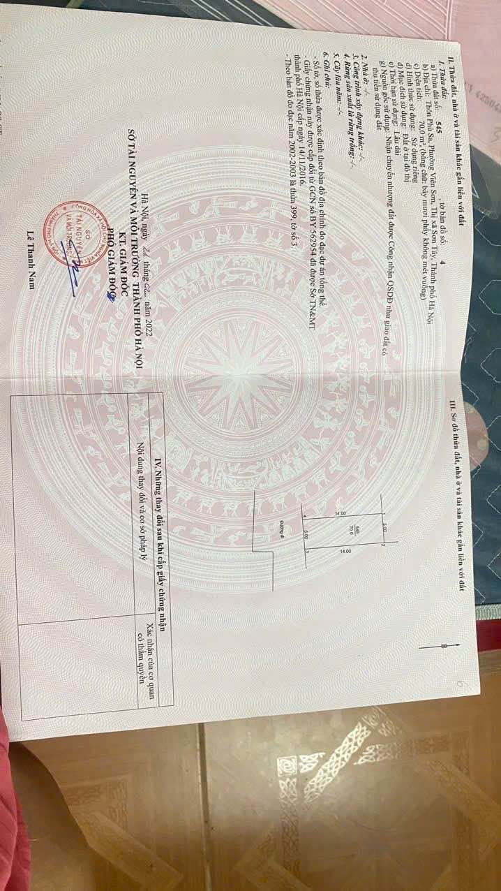 Nhà riêng Sơn Tây 70m² giá 3 tỷ - Sẵn sàng ở ngay!