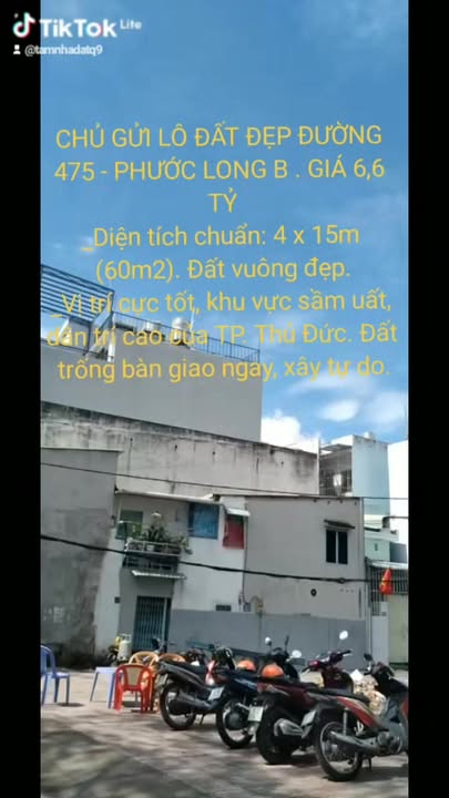 Đất nền Phước Long B Thủ Đức 60m² 6.6 tỷ - Sổ đỏ chính chủ