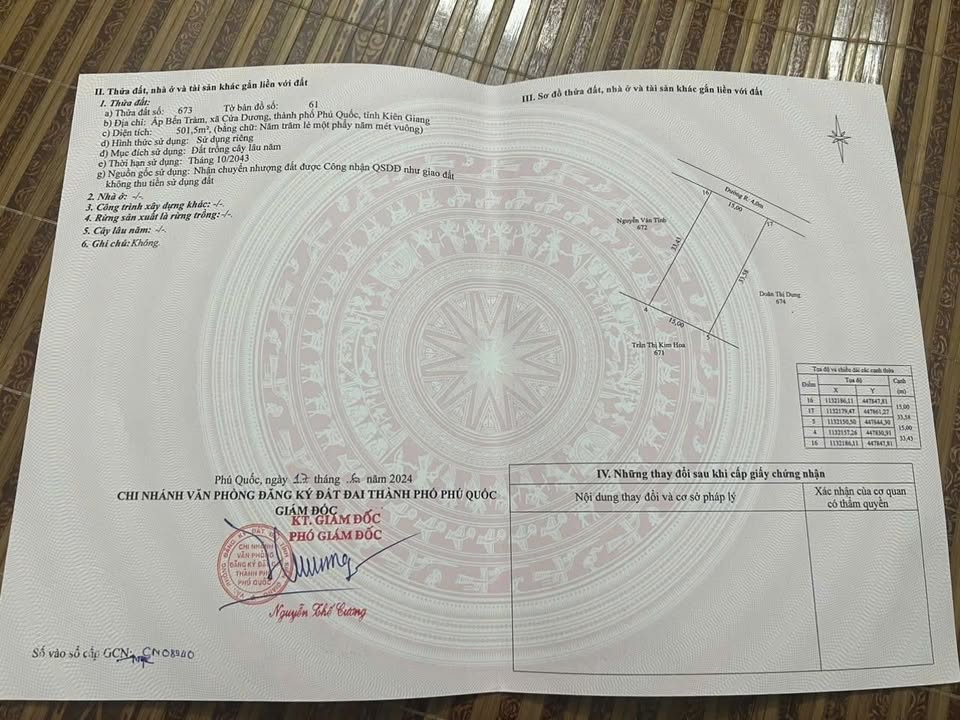 Đất nền Bến Tràm Phú Quốc 500m² - Sổ đỏ chính chủ!