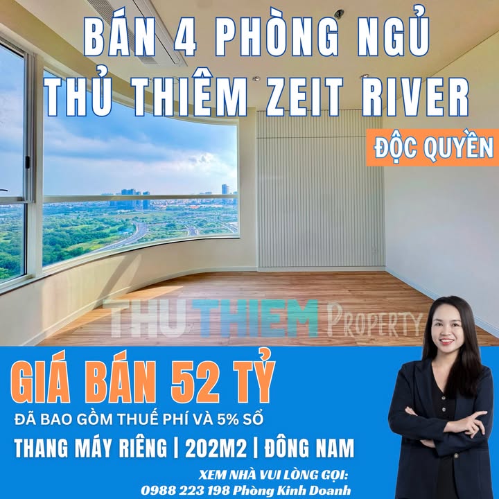 Căn hộ Thủ Thiêm Zeit River 201m² - Tầng cao view triệu đô vĩnh viễn