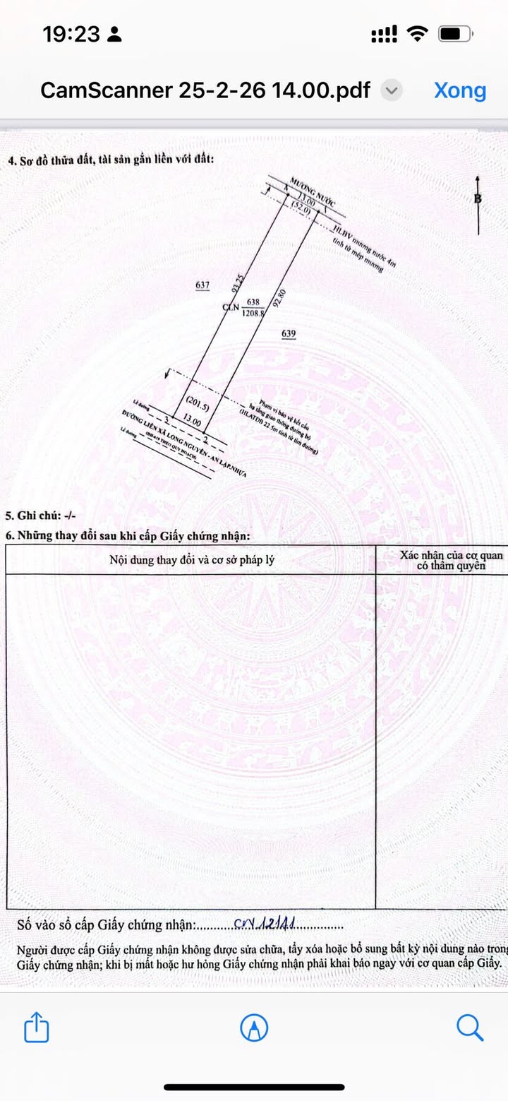 Đất Mặt Tiền DH619 Bàu Bàng 1209m² - Sẵn Sàng Lên Thổ Cư