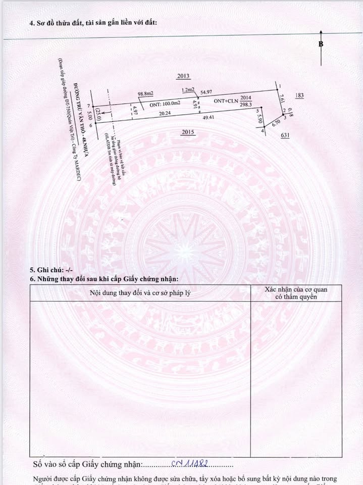 Đất Huyện Bàu Bàng 300m² - Mặt Tiền Đường Nhựa, Giá Chỉ 1 Tỷ!