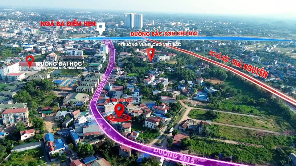 Đất nền Thái Nguyên 460m² - Sát ĐH CNTT, kinh doanh siêu lời!