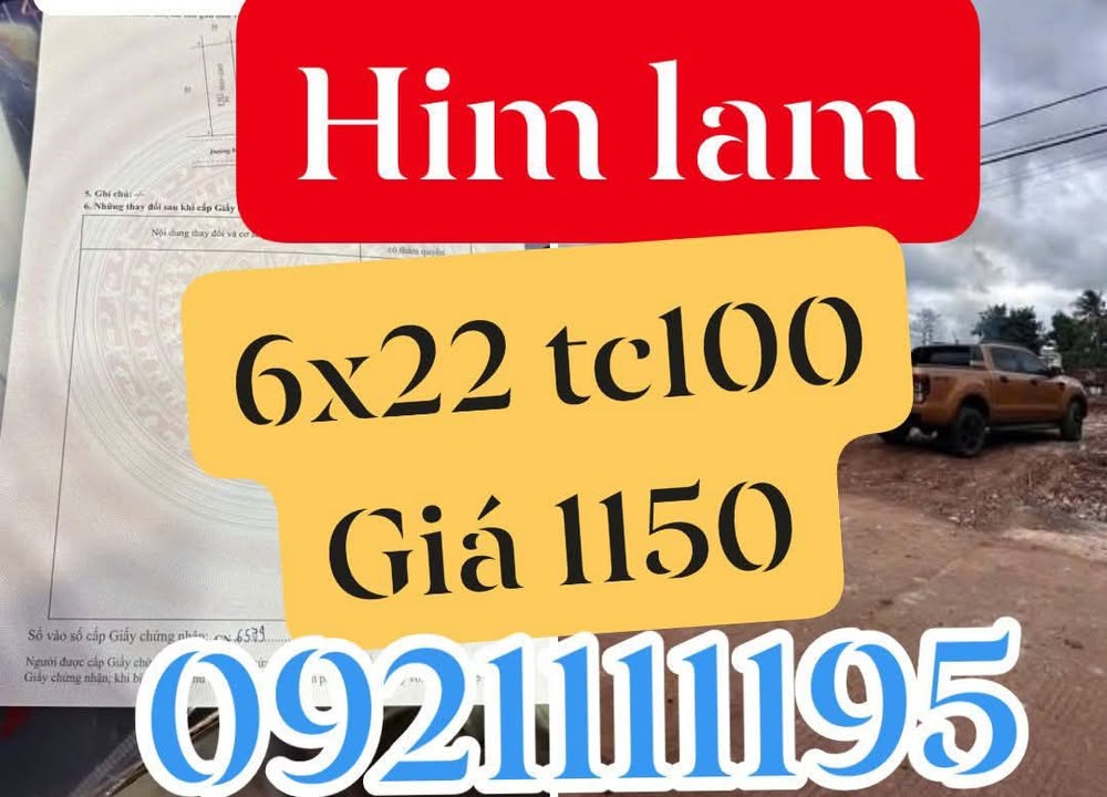 Đất nền Him Lam - Tỉnh lộ 8, Buôn Ma Thuột: 132m² Thổ cư, Giá 1.15 Tỷ/Lô - Dân cư đông đúc, An ninh tốt