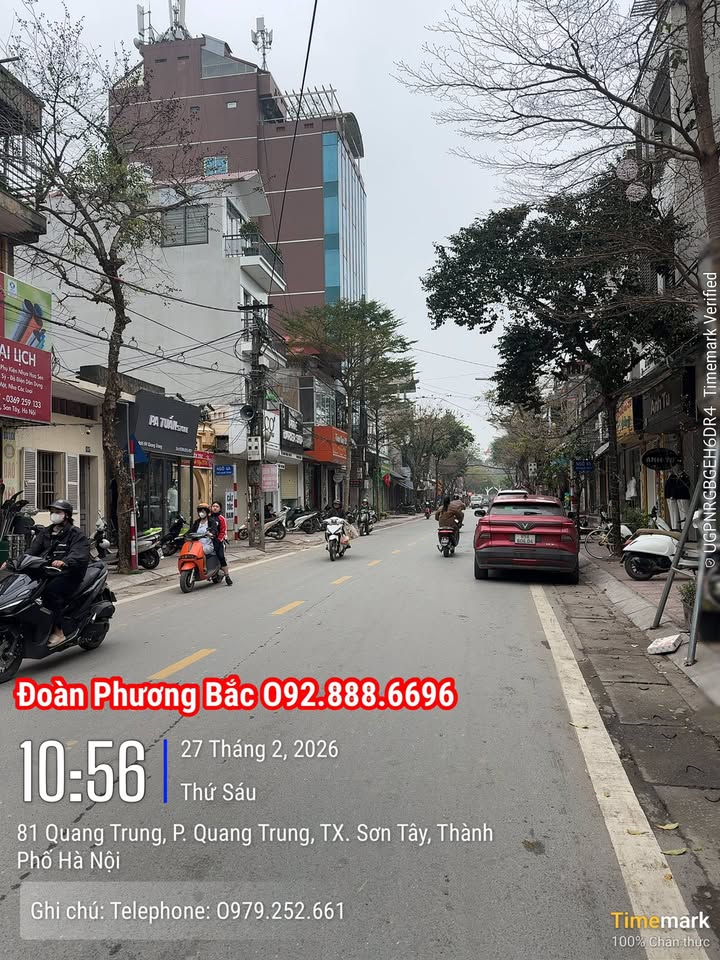 Nhà Mặt Phố Quang Trung, Sơn Tây 53m² - Kinh Doanh Sầm Uất, Ngay Thành Cổ