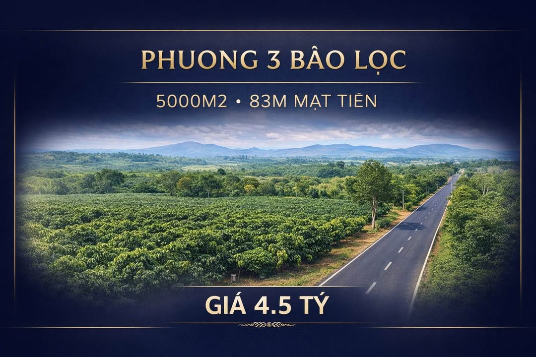 Đất nền Bảo Lộc 5000m² giá 4.5 tỷ - Tiềm năng tăng giá vượt trội!