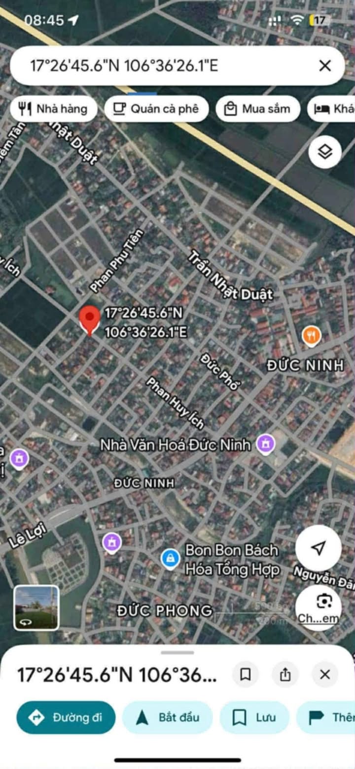 Đất nền 91m² mặt tiền Phan Huy Ích, Đồng Hới - Sẵn sổ, giá 1.1 tỷ