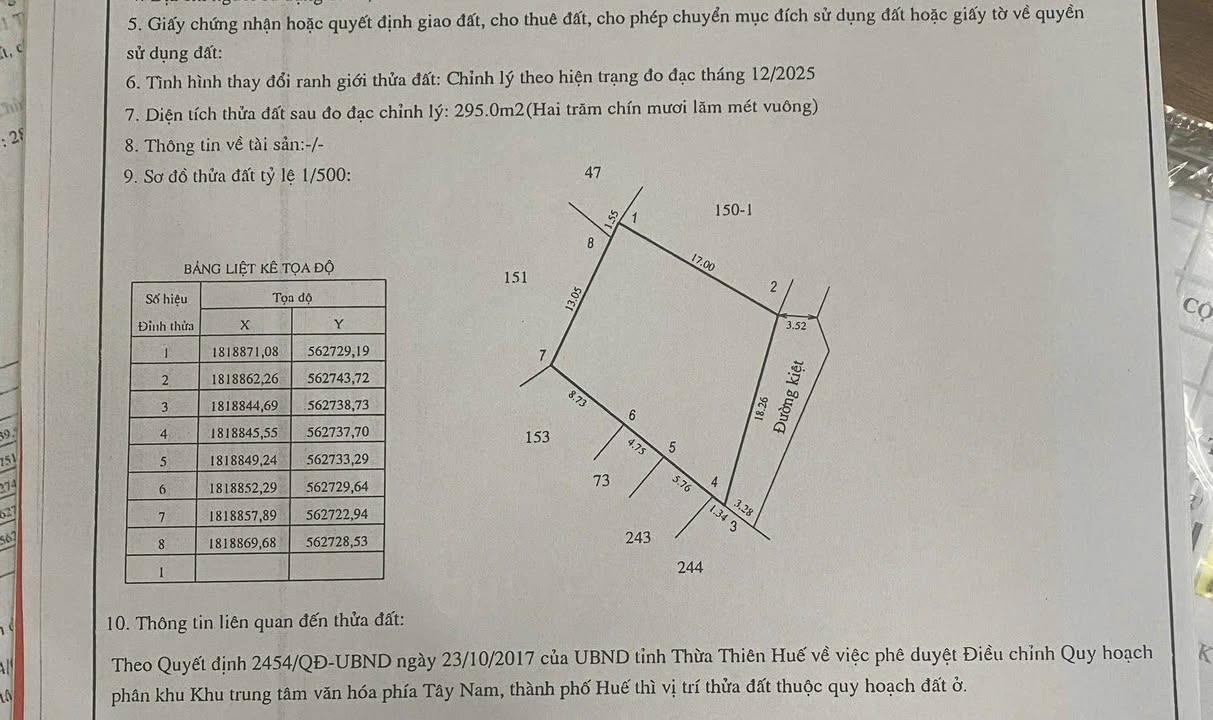 Đất nền Đặng Huy Trứ Huế 295m² - Mặt tiền rộng, kinh doanh đỉnh!
