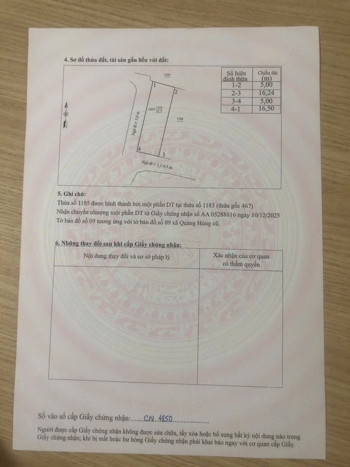 Đất nền Phường Quảng Vinh, Sầm Sơn 82m² - Sổ hồng sẵn, ô tô vào tận nơi!