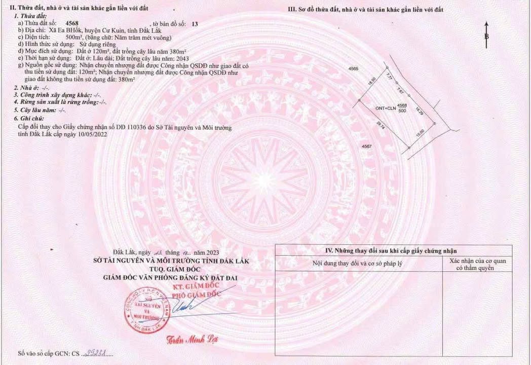 Đất Sổ Đỏ 120m² Tỉnh Đắk Lắk - Giá 500 Triệu, Góc 2 Mặt Tiền