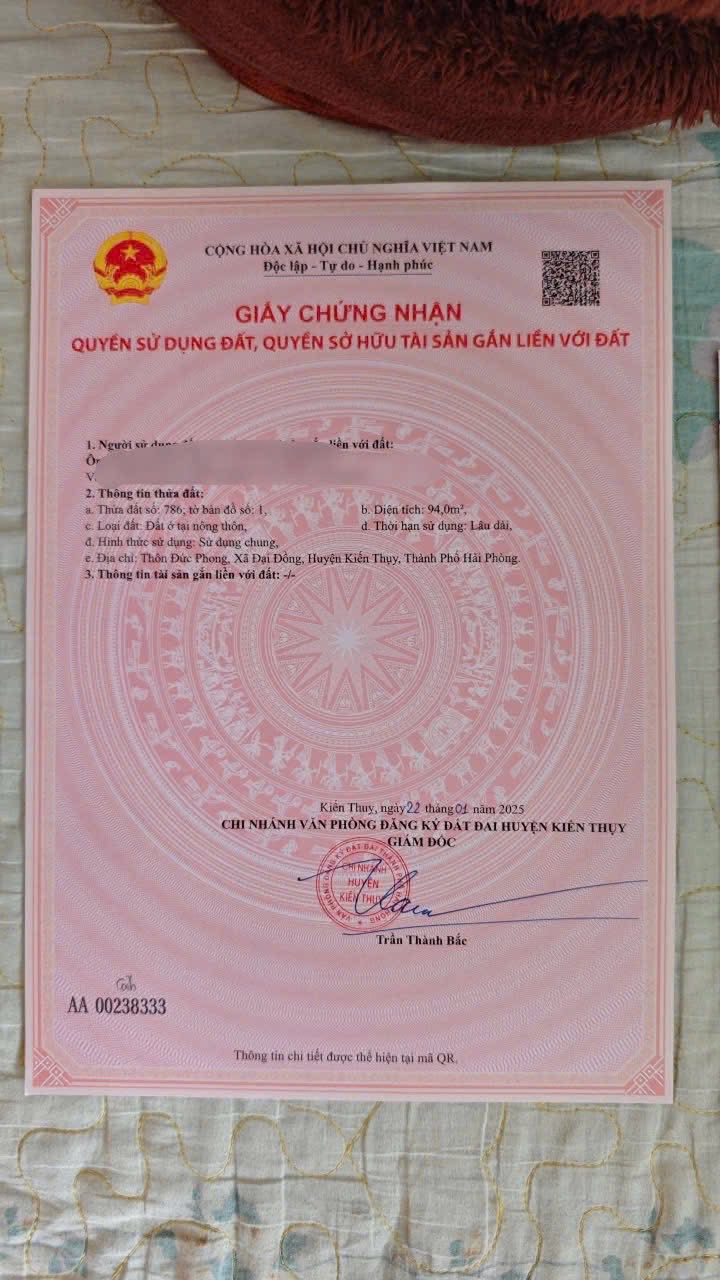 Đất nền Đại Đồng Kiến Thụy 94m² - Đường to ô tô, giá 2.5 tỷ