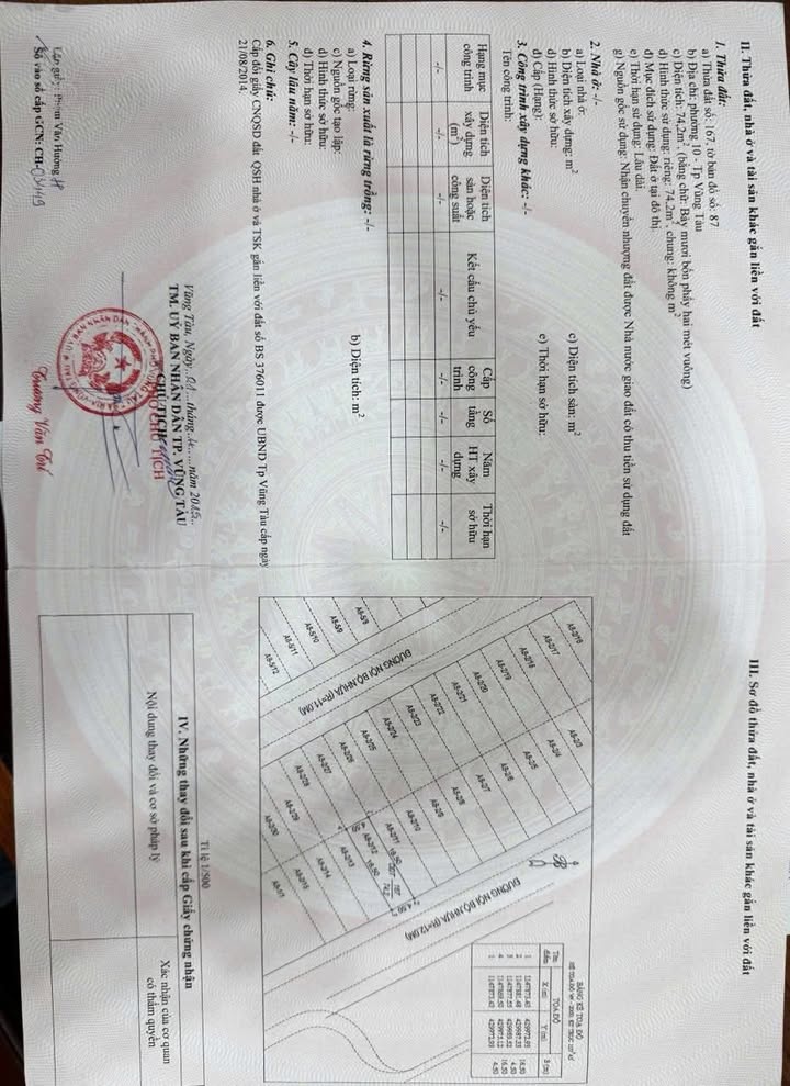 Đất nền Phường 10 Vũng Tàu 74m² - Sổ đỏ chính chủ, vị trí vàng!