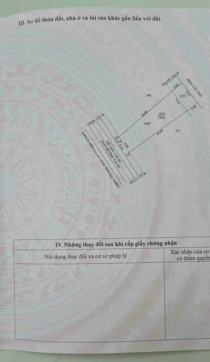 Đất thổ cư Phong Điền 270m² giá 999 triệu - Sổ đỏ chính chủ