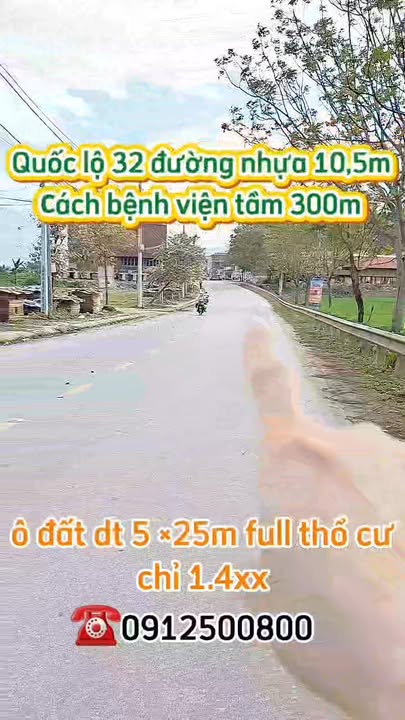 Đất nền Quốc lộ 32, Văn Chấn, Yên Bái - 125m² Full Thổ Cư, Giá Tốt