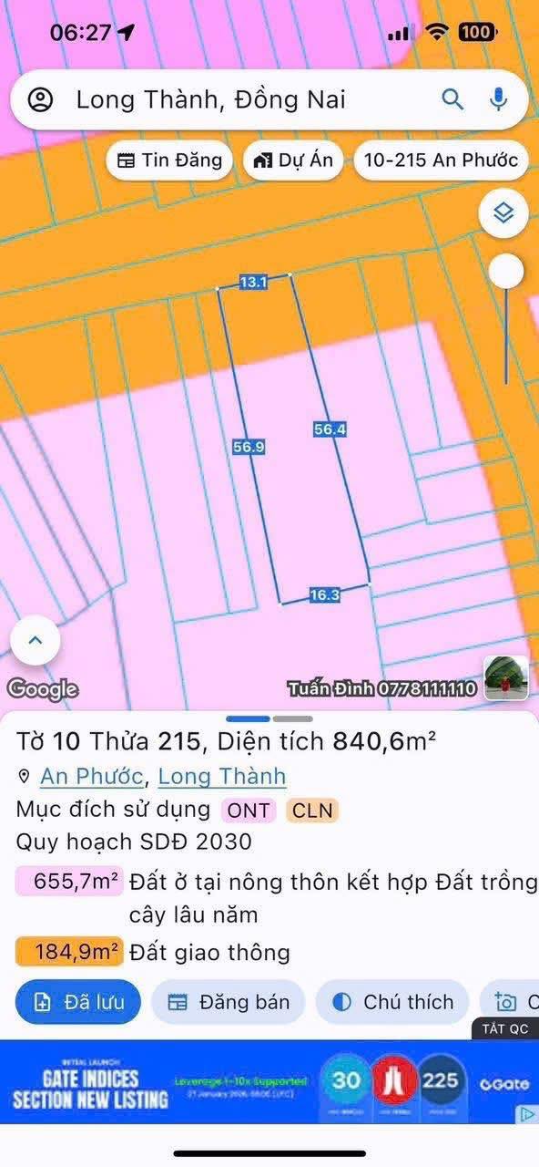 Mặt Tiền Kinh Doanh Phùng Hưng Long Thành 840m² - Giá 23 Tỷ, Dòng Tiền 33tr/tháng