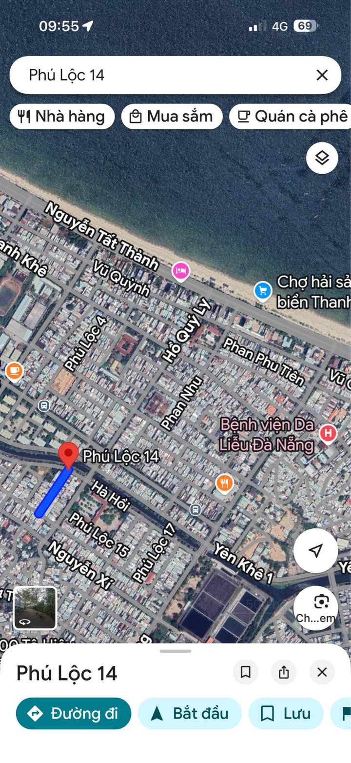 Bán Đất Tặng Nhà Mặt Tiền Hồ Quý Ly, Thanh Khê, Đà Nẵng - 78m² Giá 5.45 Tỷ