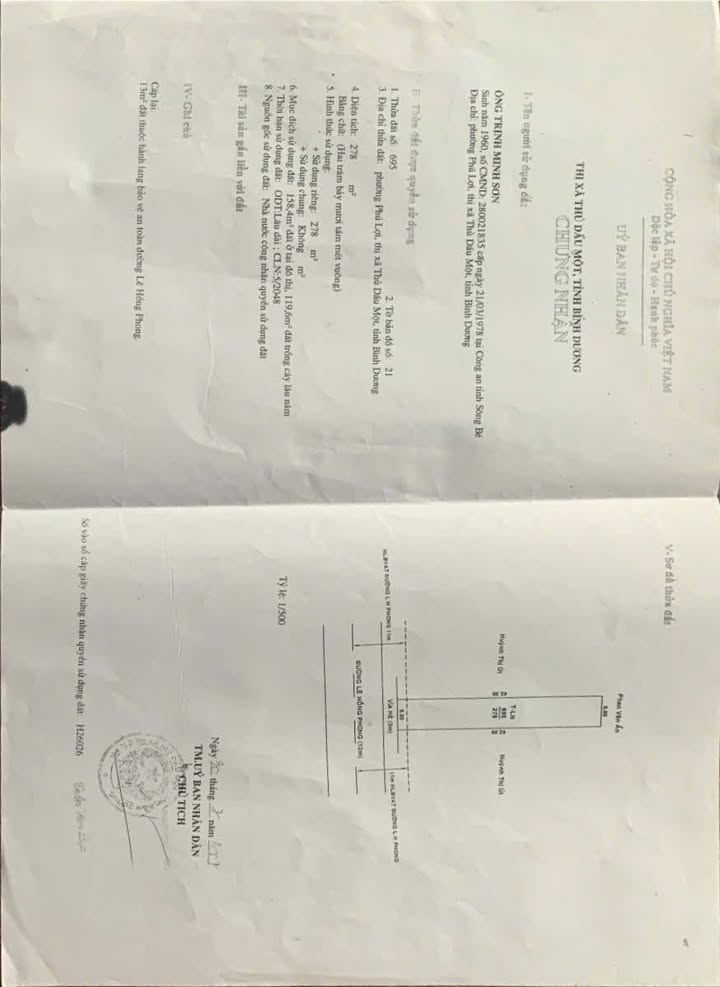 Nhà Phố Lê Hồng Phong, Thủ Dầu Một 252m² - Mặt tiền kinh doanh đắc địa!